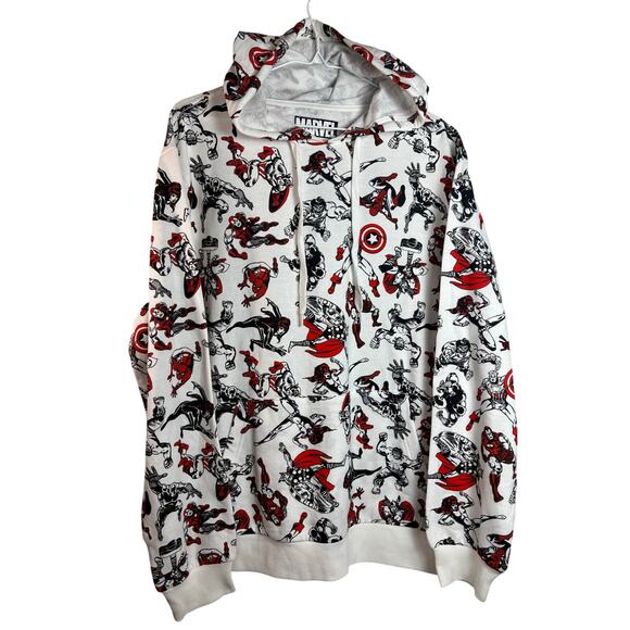 Marvel Other - NWOT Marvel Hoodie, Sz. Large (wht/blk/red)